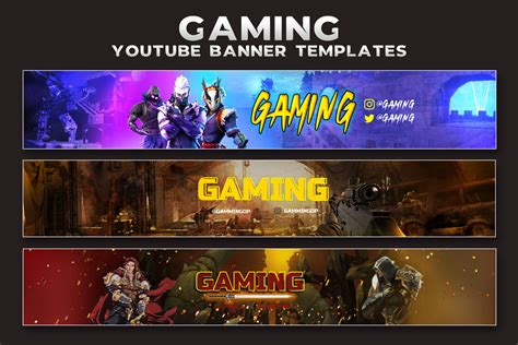 youtube gaming banner template free.